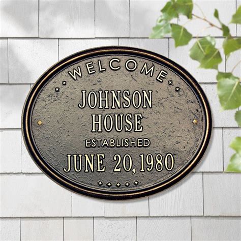 personalized metal house plaques|new home plaque personalised.